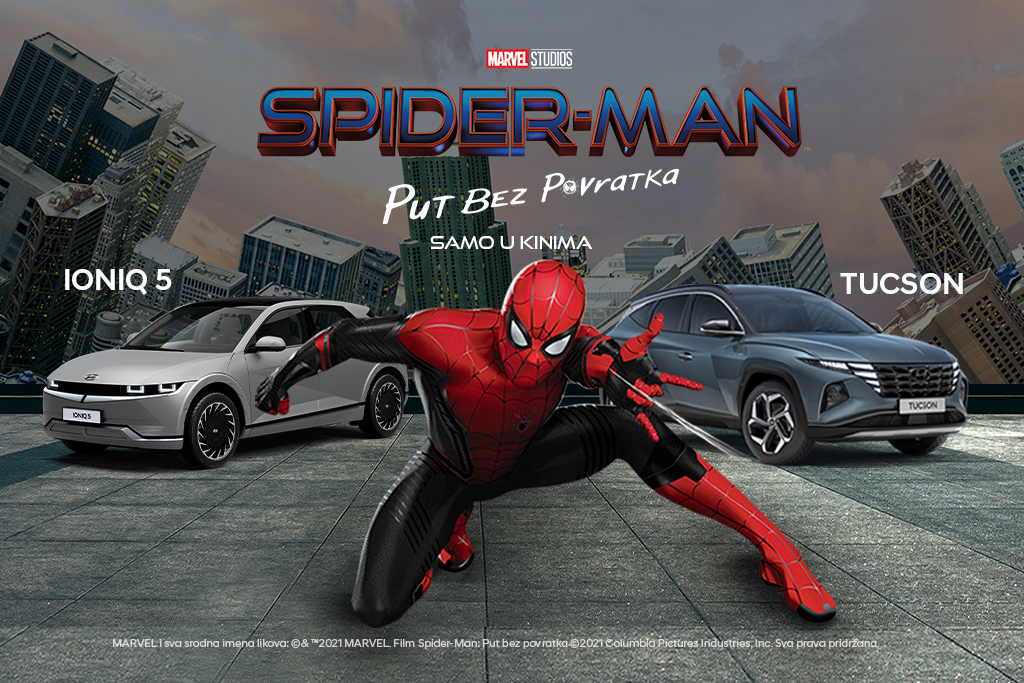 Hyundai IONIQ 5 i TUCSON na velikom platnu filma Spider-Man: „Put bez povratka“