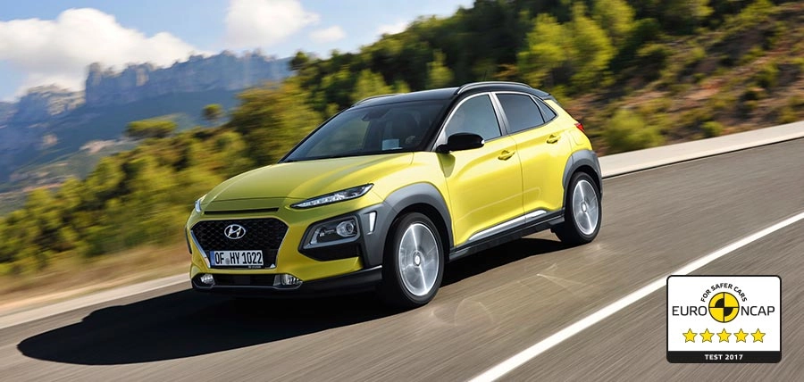 Hyundai KONA je dio prestižne kategorije najsigurnijih automobila na cestama. Tu titulu osigurala je dobivši svih 5 zvjezdica na neovisnom testiranju sigurnosti vozila koje provodi Euro NCAP.